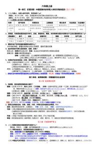 六上歷史知識要點匯編