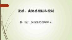 流感 禽流感预防和控制