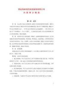 内部审计制度100例_001 西安海星现代科技股份有限公司