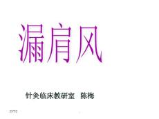 针灸学完整针灸治疗漏肩风、臂丛神经痛ppt课件