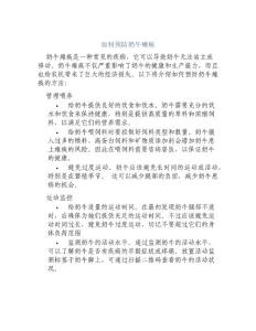 如何预防奶牛瘫痪
