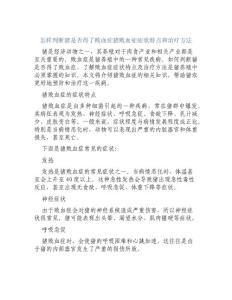 怎样判断猪是否得了败血症猪败血症症状特点和治疗方法