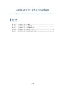 水利和水文工程行業(yè)市場分析深度洞察-第2篇