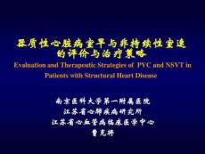《器质性心脏病室早与非持续性室速的评价与治疗策略》课件