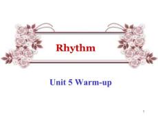 北師大版高一英語必修二課件：unit5-Rhythm-warm-up-