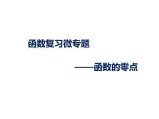函數(shù)的零點微專題課件
