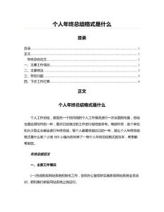 个人年终总结格式是什么(实用应用文)