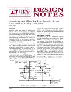 [Linear]Design Note 383_High Voltage Current Mode Step-Down Converter with Low Power Standby Capability