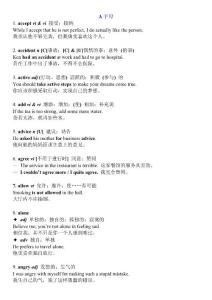 初中英語250個核心詞＋例句