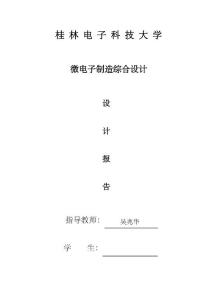 微電子制造綜合設(shè)計模板