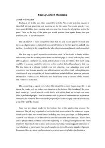 Unit 4 Career Planning新編大學英語第二版第三冊教案