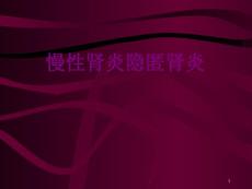 慢性肾炎隐匿肾炎课件