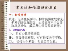 运动创伤的康复 课件