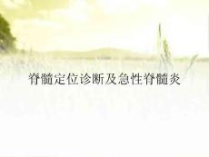 脊髓定位诊断及急性脊髓炎
