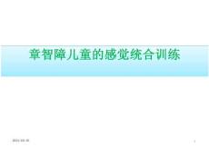 智力障碍儿童的感觉统合训练