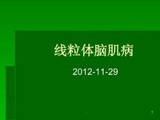 线粒体脑肌病课件