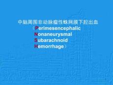中脑周围非动脉瘤性蛛网膜下腔出血-课件