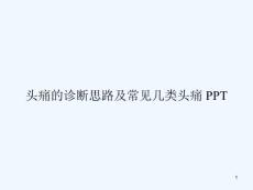 头痛的诊断思路及常见几类头痛课件