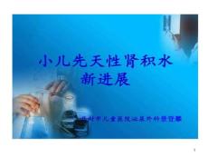小儿肾积水-新进展--科普说课讲解课件