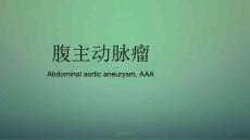 腹主动脉瘤-新课件