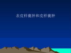 表皮样囊肿和皮样囊肿课件