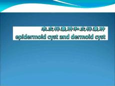 表皮样囊肿和皮样囊肿的影像学鉴别诊断课件