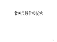 髋关节脱位整复术课件