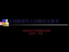 主动脉缩窄主动脉内支架术课件