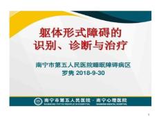 躯体形式障碍识别诊断与治疗课件