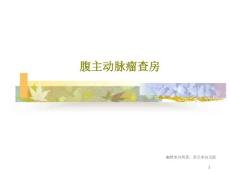 腹主动脉瘤查房课件