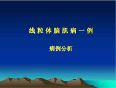 线粒体脑肌病剖析课件