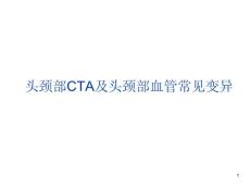 头颈部CTA及头颈部血管常见变异-课件