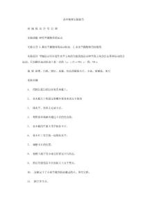 高中物理实验报告