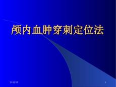 神经外科颅内血肿治疗颅内血肿穿刺定位法.ppt