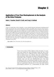 Application of free flow electrophoresis to the analysis of the urine proteome