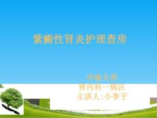 紫癜性肾炎护理查房课件