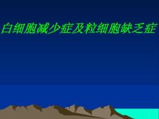 白细胞减少症及粒细胞缺乏症课件