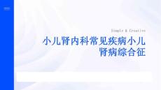 小儿肾内科常见疾病小儿肾病综合征