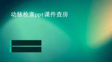 动脉栓塞ppt课件查房