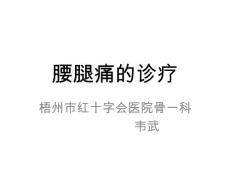 腰腿痛的诊疗课件