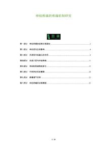 神经疼痛的疼痛机制研究