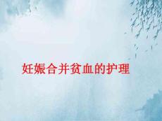 妊娠合并贫血的护理