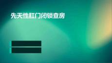 先天性肛门闭锁查房