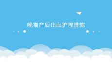 晚期产后出血护理措施ppt