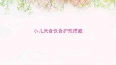 小儿厌食饮食护理措施ppt