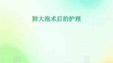 肺大疱术后的护理ppt