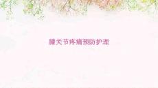 膝关节疼痛预防护理ppt