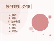 慢性腰肌劳损资料课件