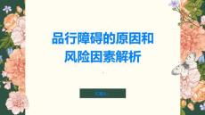 品行障碍的原因和风险因素解析