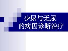 少尿与无尿--的病因诊断治疗课件